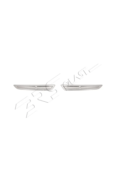 BRSPLAST  Opel Grandland X Uyumlu 2017 Ve Üzeri Krom Arka Difüzör İç Kromu 2 Parça Paslanmaz Çelik - Resim 2