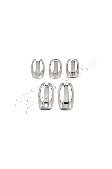 BRSPLAST  Citroen Nemo Uyumlu 2007-2016 Krom Kapı Kolu Ve Çerçeve 5 Kapı 10 Parça Paslanmaz Çelik - Resim 4