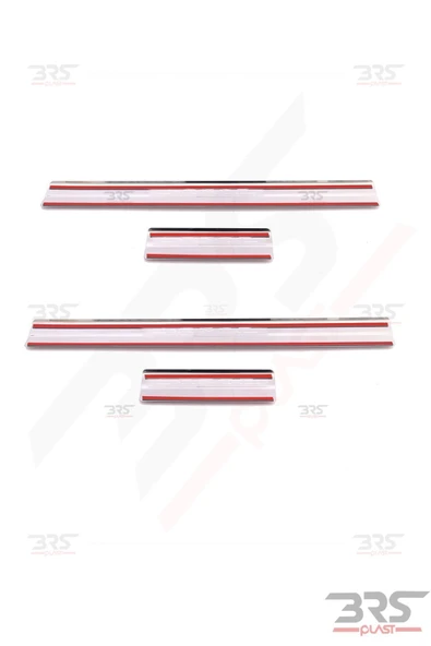 BRSPLAST  Honda Civic Uyumlu 2012-2016 Krom Kapı Eşiği 4 Parça Paslanmaz Çelik - Resim 3