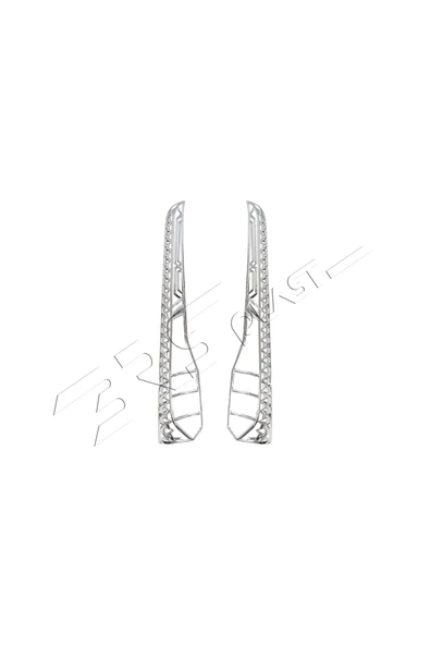 BRSPLAST  Volkswagen Caddy Uyumlu 2020 Ve Üzeri Stop Çerçevesi 2 Parça Abs Krom Kaplama ürün görseli 1
