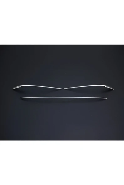 BRSPLAST  Volkswagen Passat B8.5 Uyumlu 2019 Ve Üzeri Krom Ön Tampon Çıtası 3 Parça Paslanmaz Çelik - Resim 2