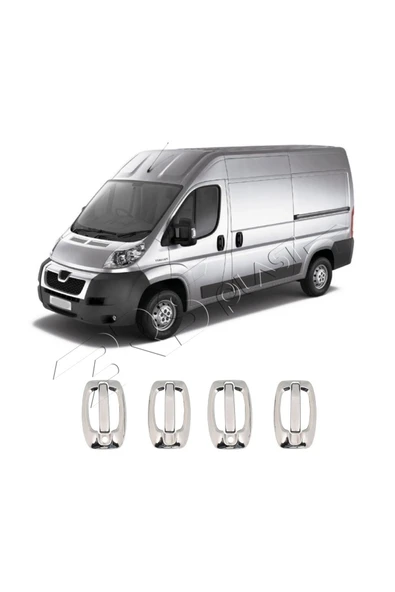 BRSPLAST  Peugeot Boxer Uyumlu 2008 Ve Üzeri Krom Kapı Kolu Çerçeve 4 Kapı Paslanmaz Çelik - Resim 3