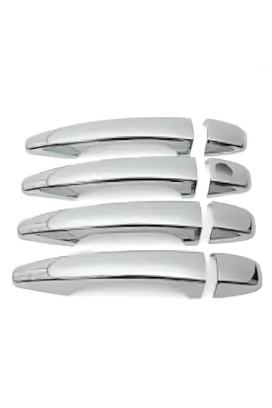 BRSPLAST  Citroen C3 Uyumlu 2009 Ve Üzeri Krom Kapı Kolu 4 Kapı Paslanmaz Çelik - 2