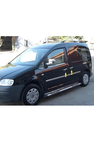 BRSPLAST  Volkswagen Caddy Uyumlu 2003-2019 Krom Kapı Kolu 3 Kapı Paslanmaz Çelik - Resim 6