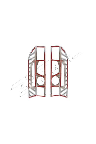 BRSPLAST  Fiat Ducato Uyumlu 2006-2013 Stop Çerçevesi 2 Parça Abs Krom Kaplama - 5