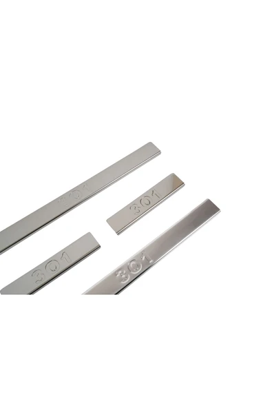 BRSPLAST  Pugeot 301 Uyumlu 2012 Ve Üzeri Krom Iç Kapı Eşiği 4 Kapı Paslanmaz Çelik - Resim 4