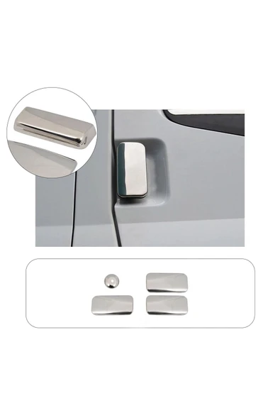 BRSPLAST  Ford Transit Uyumlu 2003-2013 Krom Kapı Kolu 3 Kapı Paslanmaz Çelik ürün görseli 1