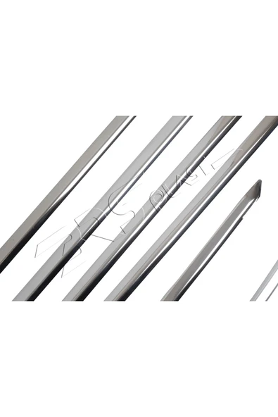 BRSPLAST  Ford Focus 3 Sedan Uyumlu 2011-2017 Krom Cam Çıtası 8 Parça Paslanmaz Çelik - Resim 4