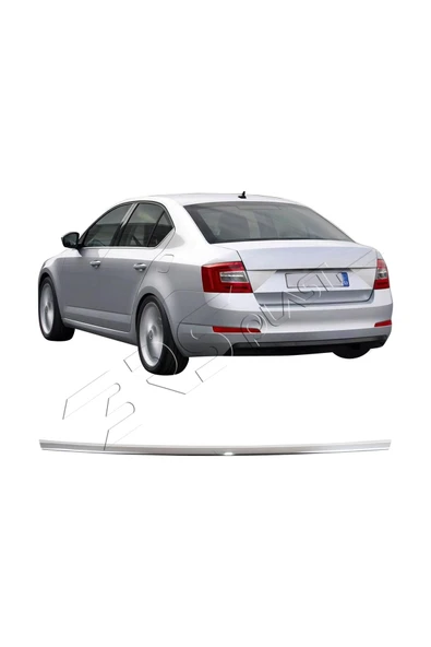BRSPLAST  Skoda Octavia A7 Uyumlu 2013 Ve Üzeri Krom Egzoz Arası Çıta Paslanmaz Çelik ürün görseli 1