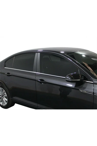BRSPLAST  Volkswagen Passat B8.5 Uyumlu 2015 Ve Üzeri Krom Cam Çıtası 4 Parça Paslanmaz Çelik - Resim 3