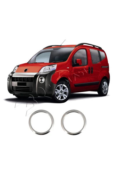 BRSPLAST  Fiat Fiorino Uyumlu 2008-2014 Krom Sis Farı Çerçevesi 2 Parça Paslanmaz Çelik - Resim 2