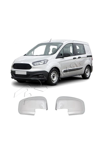 ServetDizaynOto  Ford Courier Uyumlu 2014-2017 Ayna Kapağı 2 Parça Abs Krom Kaplama ürün görseli 1
