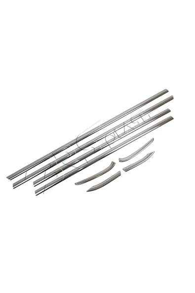 BRSPLAST  Ford Fiesta Uyumlu YM 2009-2017 Krom Cam Çıtası 8 Parça Paslanmaz Çelik - Resim 5