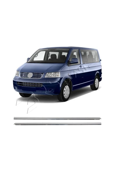 BRSPLAST  Volkswagen T5 Uyumlu 2003-2014 Krom Cam Çıtası 4 Parça Paslanmaz Çelik - Resim 3