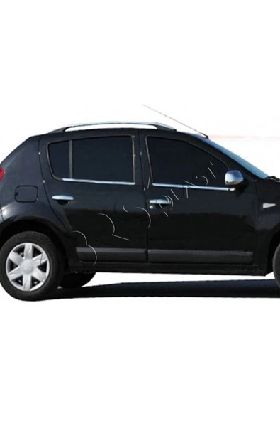 BRSPLAST  Dacia Sandero Stepway Uyumlu 2006-2012 Krom Cam Çıtası 4 Parça Paslanmaz Çelik ürün görseli 1