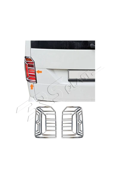 BRSPLAST  Volkswagen Caddy Uyumlu 2015 Ve Üzeri Stop Çerçevesi 2 Parça Abs Krom Kaplama - Resim 2