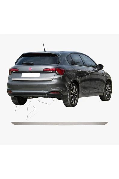 BRSPLAST  Fiat Egea HB Uyumlu 2016 Ve Üzeri Krom Bagaj Alt Çıtası Paslanmaz Çelik - Resim 2