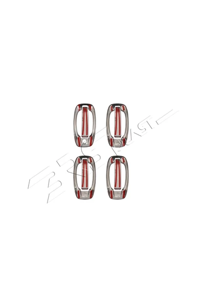 BRSPLAST  Peugeot Bipper Uyumlu 2008 Ve Üzeri Krom Kapı Kolu Çerçeve 4 Kapı 8 Parça Paslanmaz Çelik - Resim 4