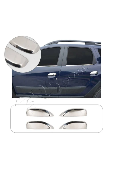 BRSPLAST  Dacia Duster Uyumlu 2018-2024 Krom Kapı Kolu 4 Kapı Paslanmaz Çelik ürün görseli 1