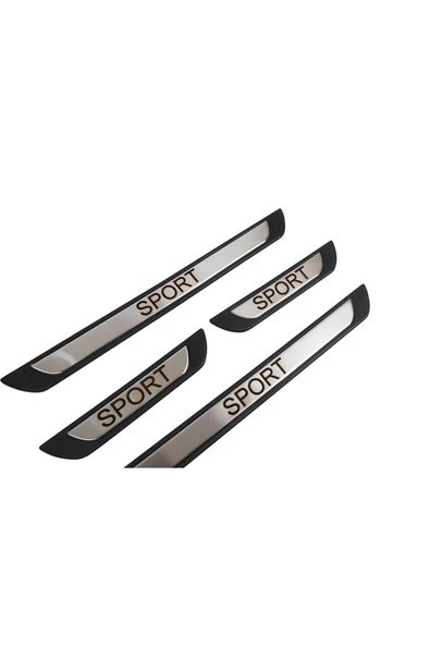 BRSPLAST  Universal Sport Yazılı Araç Kapı Eşiği Krom Abs 4 Parça - Resim 4