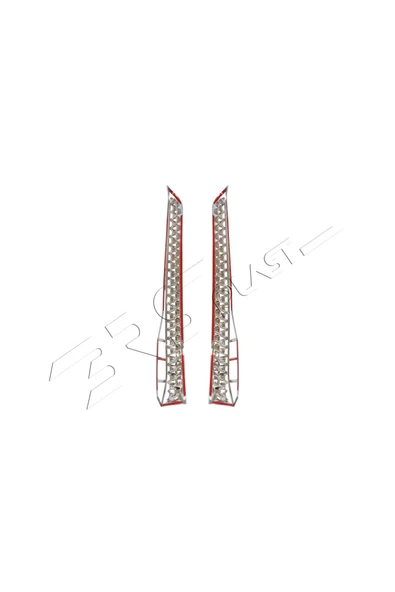 BRSPLAST  Volkswagen Caddy Uyumlu 2020 Ve Üzeri Stop Çerçevesi 2 Parça Abs Krom Kaplama - Resim 4