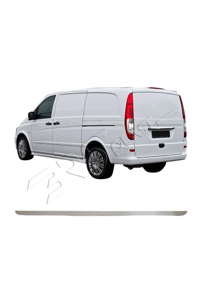 BRSPLAST  Mercedes W639 Uyumlu 2003-2014 Krom Bagaj Alt Çıtası Paslanmaz Çelik ürün görseli 1