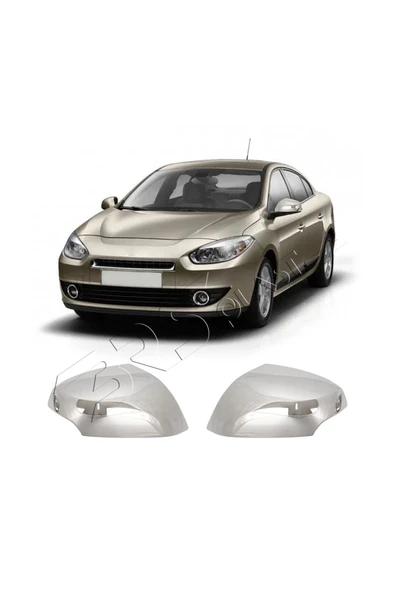 BRSPLAST  Renault Fluence Uyumlu 2010 Ve Üzeri Krom Ayna Kapağı Paslanmaz Çelik 2 Parça ürün görseli 1