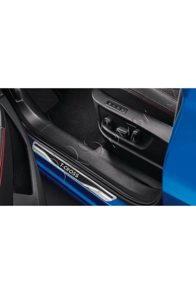 BRSPLAST  Volkswagen T-cross Uyumlu Kapı Eşiği Karbon Krom 4 Parça - Resim 2