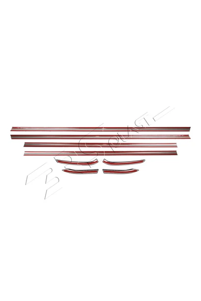 BRSPLAST  Ford Fiesta Uyumlu YM 2009-2017 Krom Cam Çıtası 8 Parça Paslanmaz Çelik - Resim 3