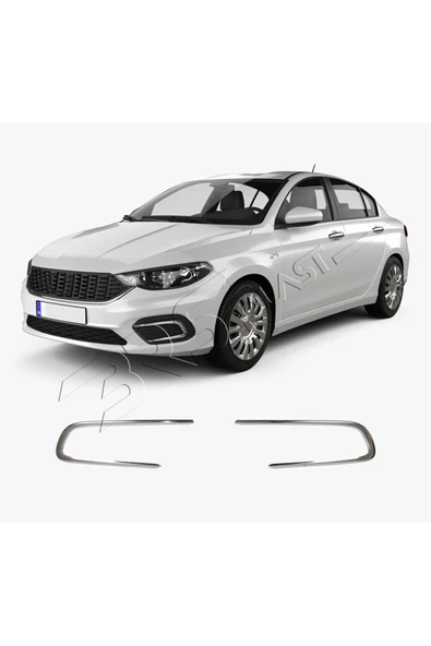 BRSPLAST  Fiat Egea Uyumlu 2015-2019 Krom Sis Çerçevesi 2 Parça Paslanmaz Çelik - Resim 3