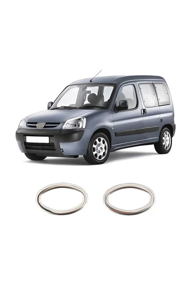 BRSPLAST  Peugeot Partner Uyumlu 1996-2008 Krom Sinyal Çerçevesi 2 Parça Paslanmaz Çelik ürün görseli 1