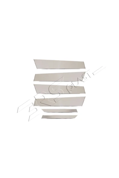 BRSPLAST  Renault Clio 4 Uyumlu 2012-2018 Krom Direk Nikelajı 6 Parça Paslanmaz Çelik ürün görseli 1