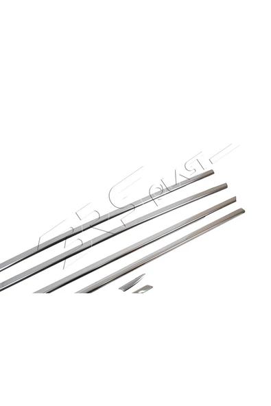 BRSPLAST  Renault Megane 4 Sedan Uyumlu 2016-2020 Krom Cam Çıtası 6 Parça Paslanmaz Çelik - Resim 5