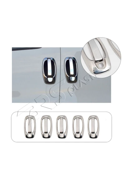 BRSPLAST  Citroen Nemo Uyumlu 2007-2016 Krom Kapı Kolu Ve Çerçeve 5 Kapı 10 Parça Paslanmaz Çelik ürün görseli 1