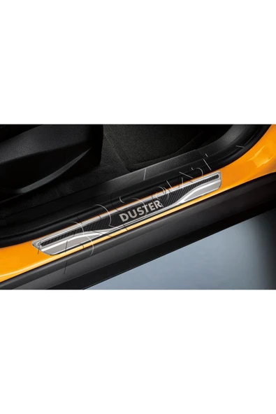 BRSPLAST  Dacia Duster Uyumlu Kapı Eşiği Karbon Krom 4 Parça - Resim 3