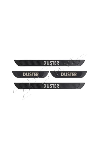 BRSPLAST  Dacia Duster Uyumlu Kapı Eşiği Krom Abs Siyah Karbon Kaplama 4 Parça ürün görseli 1
