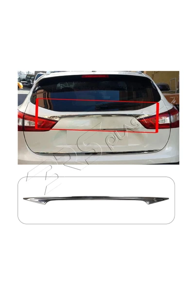 BRSPLAST  Nissan Qashqai Uyumlu 2014-2021 Krom Bagaj Çıtası Paslanmaz Çelik ürün görseli 1