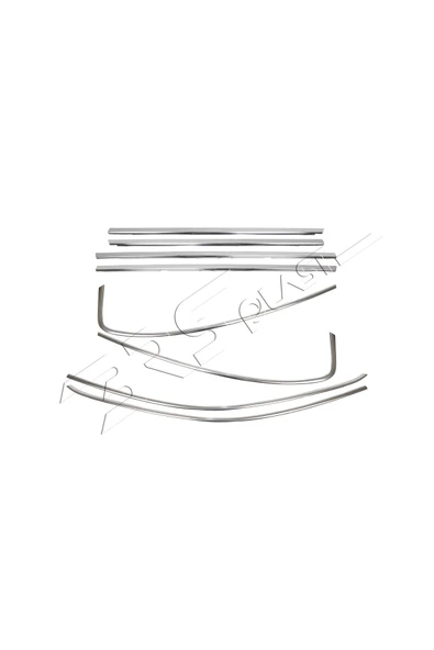 BRSPLAST  Fiat Egea Uyumlu 2015-2019 Krom Cam Çerçevesi 8 Parça Paslanmaz Çelik - Resim 2