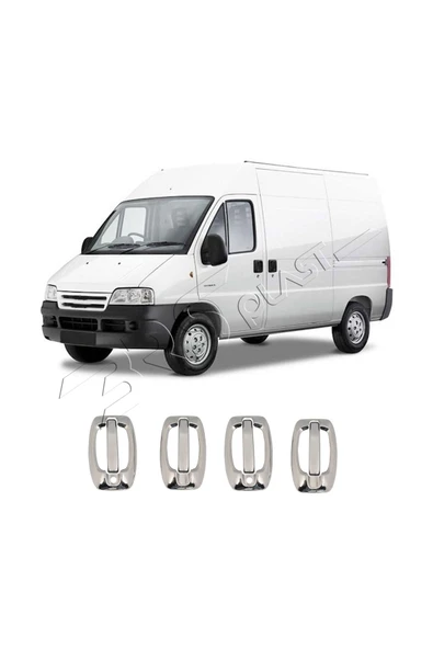 BRSPLAST  Citroen Jumper/relay Uyumlu 2006 Ve Üzeri Krom Kapı Kolu Ve Çerçeve 4 Kapı Paslanmaz Çelik - Resim 3