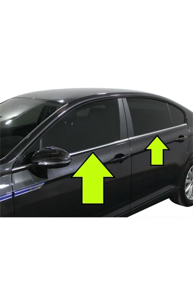 BRSPLAST  Volkswagen Passat B8.5 Uyumlu 2015 Ve Üzeri Krom Cam Çıtası 4 Parça Paslanmaz Çelik - Resim 2