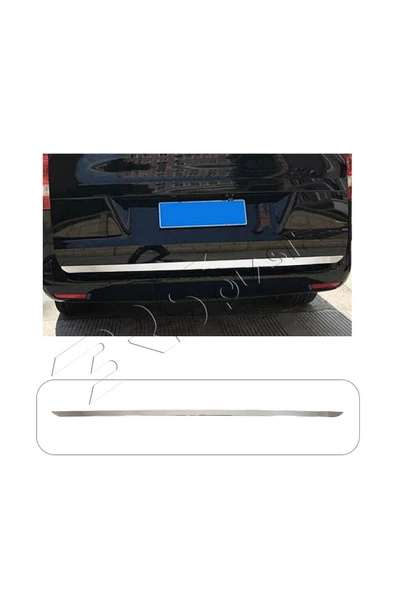 BRSPLAST  Mercedes W447 Uyumlu 2015 Ve Üzeri Krom Bagaj Alt Çıtası Paslanmaz Çelik ürün görseli 1