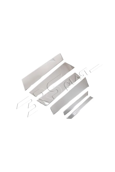 BRSPLAST  Renault Clio 4 Uyumlu 2012-2018 Krom Direk Nikelajı 6 Parça Paslanmaz Çelik - Resim 5