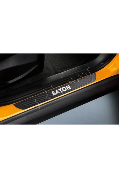 BRSPLAST  Hyundai Bayon Uyumlu Kapı Eşiği Krom Abs Siyah Karbon Kaplama 4 Parça - Resim 3