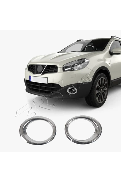 BRSPLAST  Nissan Qashqai Uyumlu 2010-2014 Sis Farı Çerçevesi 2 Parça Abs Krom Kaplama - Resim 2