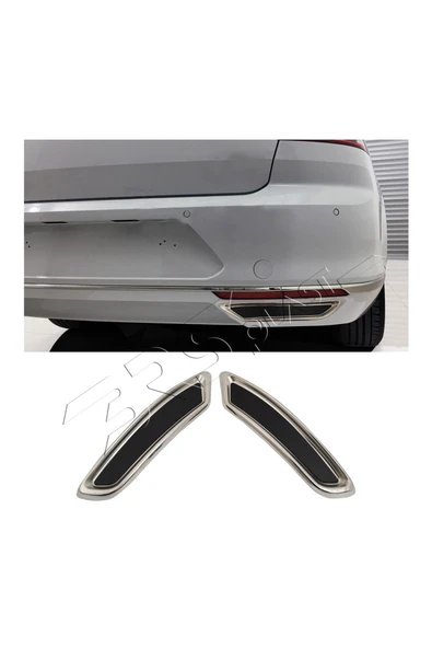 BRSPLAST  Volkswagen Passat B8 Uyumlu 2015-2019 Krom Difüzör 2 Parça Paslanmaz Çelik ürün görseli 1