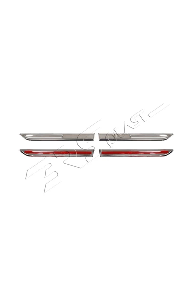 BRSPLAST  Renault Megane 4 Uyumlu 2016-2020 Krom Çamurluk Çıtası 2 Parça Paslanmaz Çelik - Resim 5