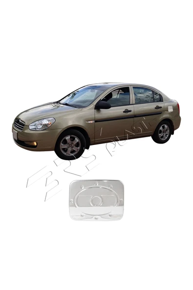 BRSPLAST  Hyundai Accent Era Uyumlu 2005-2011 Krom Depo Kapağı Paslanmaz Çelik - Resim 3