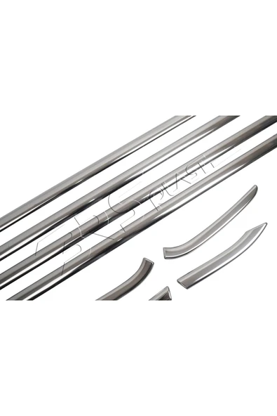 BRSPLAST  Ford Fiesta Uyumlu YM 2009-2017 Krom Cam Çıtası 8 Parça Paslanmaz Çelik - Resim 4