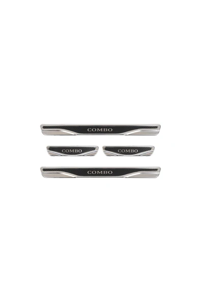 BRSPLAST  Opel Combo Uyumlu Kapı Eşiği Karbon Krom 4 Parça ürün görseli 1