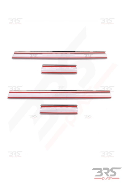 BRSPLAST  Honda Civic Uyumlu 2015-2021 Krom Kapı Eşiği 4 Parça Paslanmaz Çelik - Resim 3